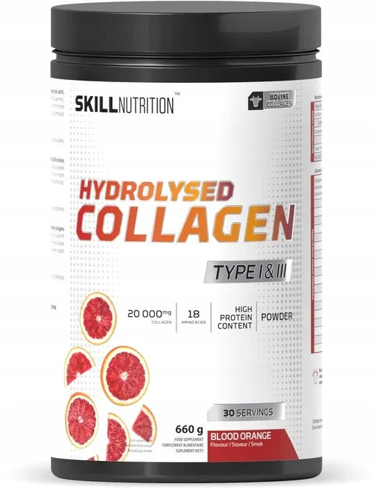 Skill Collagen Hydrolyzed 660g TYPE I and III Collagen Peptides Amino Acids