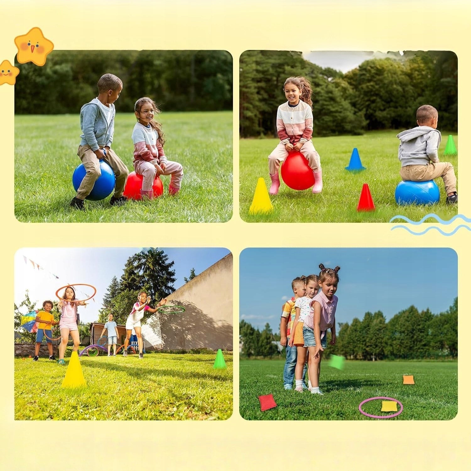 Skill Game Garden Training Sticks Ringo Pouches Hopper Ball Packaging status original
