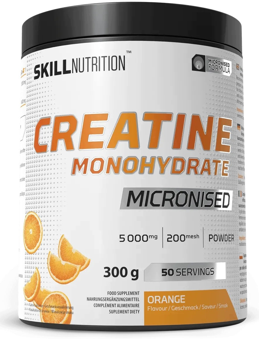 Skill Nutrition CREATINE Micronized Creatine Monohydrate 300g Orange