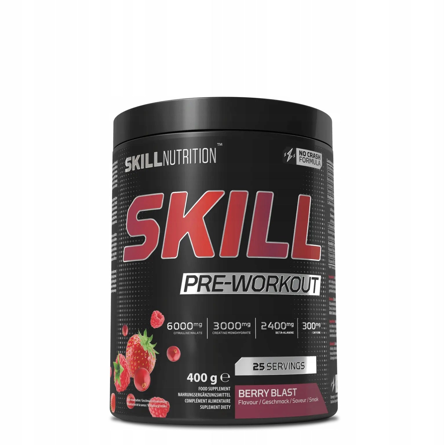 Skill Nutrition Pre-Workout Berry Blast 400g