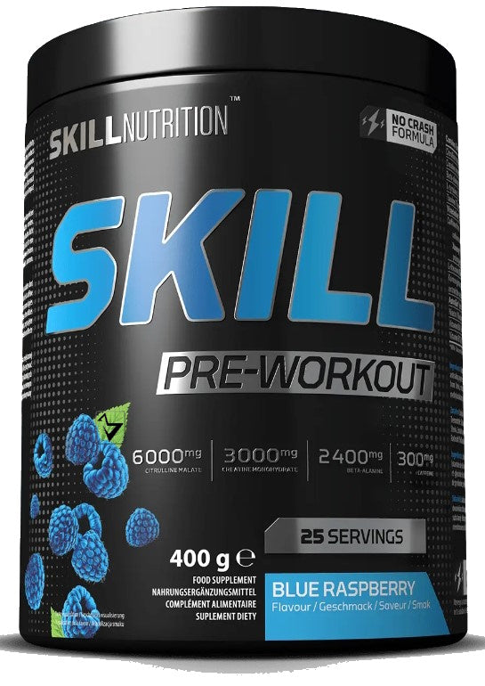 Skill Nutrition Pre-Workout Blue Raspberry , 400g