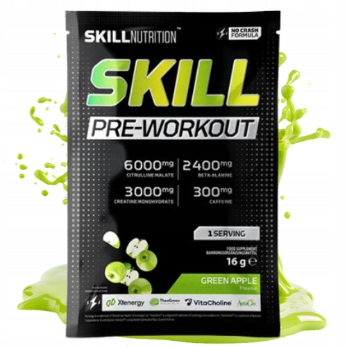 Skill Nutrition Pre-workout Green Apple 16 g Sample Pre-workout Serving