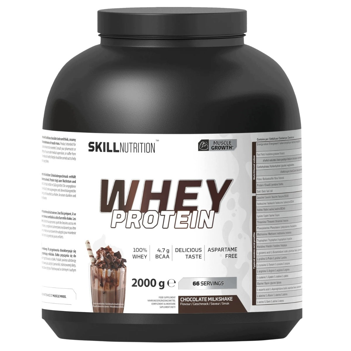 Skill Nutrition Whey Protein WPC 80 Protein Conditioner Chocolate 2000 g