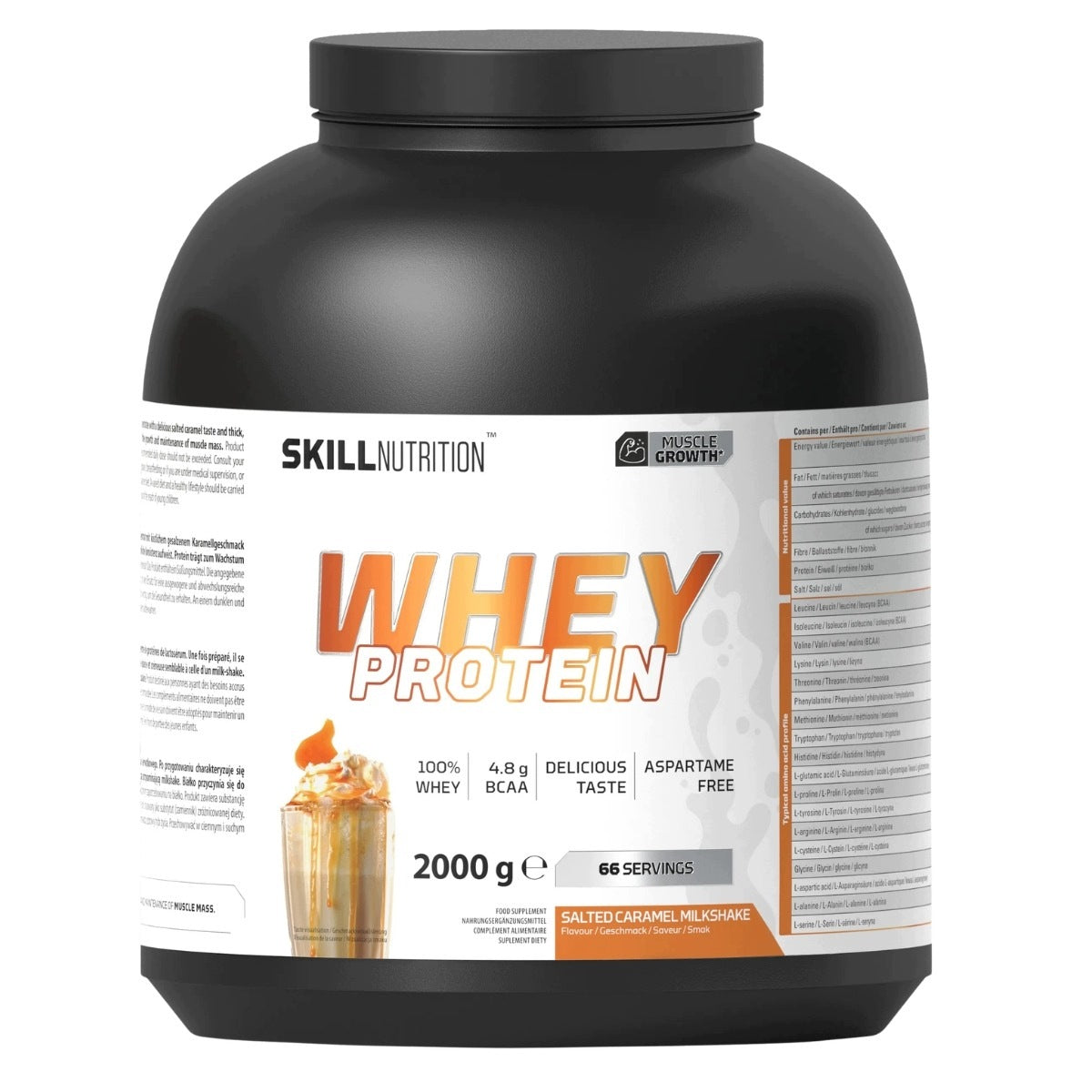 Skill Nutrition Whey Protein WPC 80 Salted Caramel Milkshake – supplement