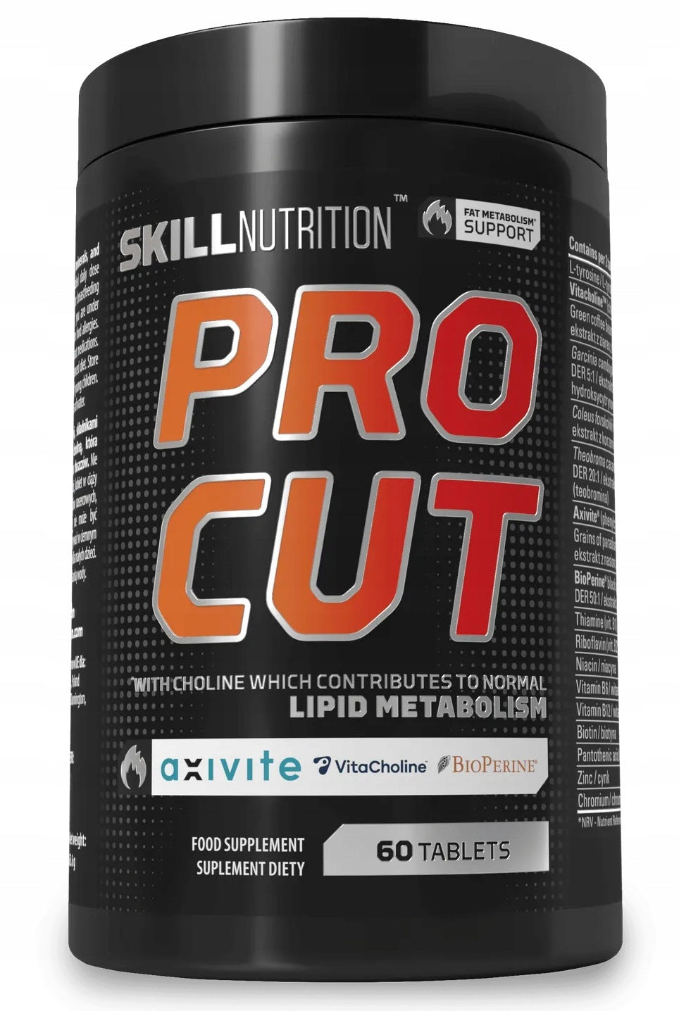 Skill Pro Cut Fat Metabolism Support BURNER REDUCER POWERFUL BURNER 60tab