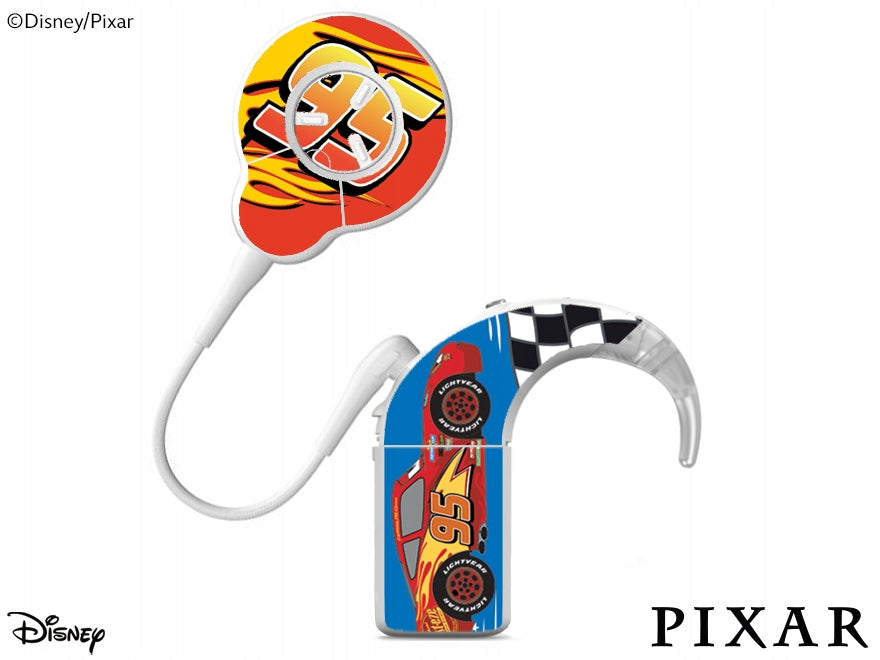 Skin / stickers for speech processor Cochlear NUCLEUS 8 -Pixar Lightning McQueen