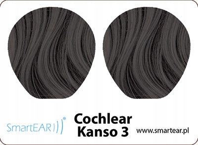 Skins for Cochlear Kanso 3 processor - black hair