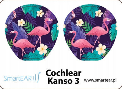Skins for Cochlear Kanso 3 processor - flamingo