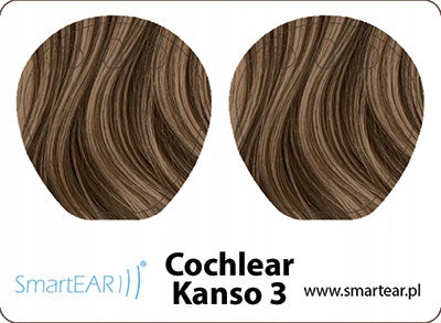 Skins for processor Cochlear Kanso 3 - brown hair
