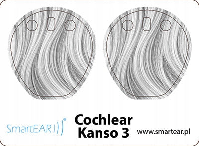 Skins for processor Cochlear Kanso 3 - gray hair