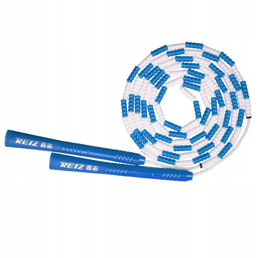 Skipping Rope Beaded Playground Rope For Kids And Adults, Blue + White