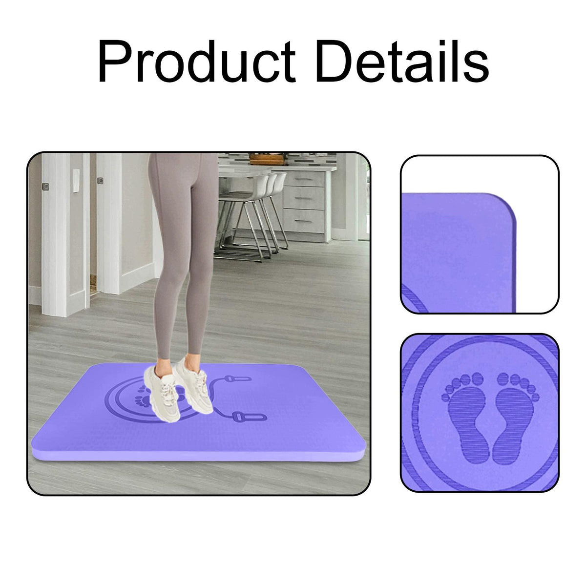 Skipping Rope Pad Cordless Jump Rope Mat Workout Mat Fitness Cushion Purple Brand no brand