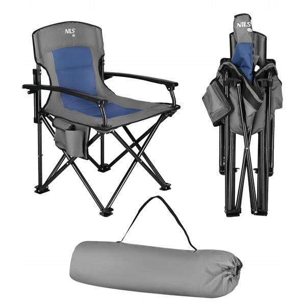 Klappstuhl Nils Camp, 91x17cm, grau 