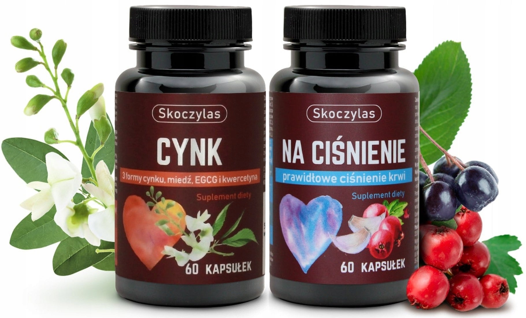 Skoczylas - ZINC (quercetin) + PRESSURE (potassium) | set of 2 x 60 kaps.