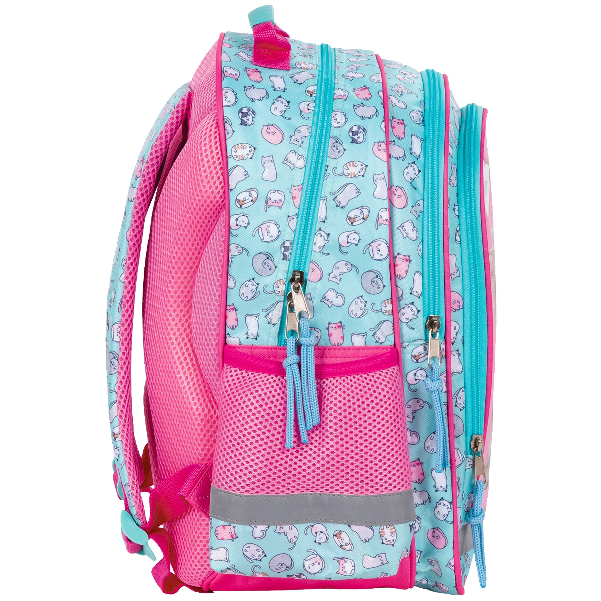 Školní batoh Koťátka ergonomický 38cm tyrkysový Manufacturer code PL15BCF31