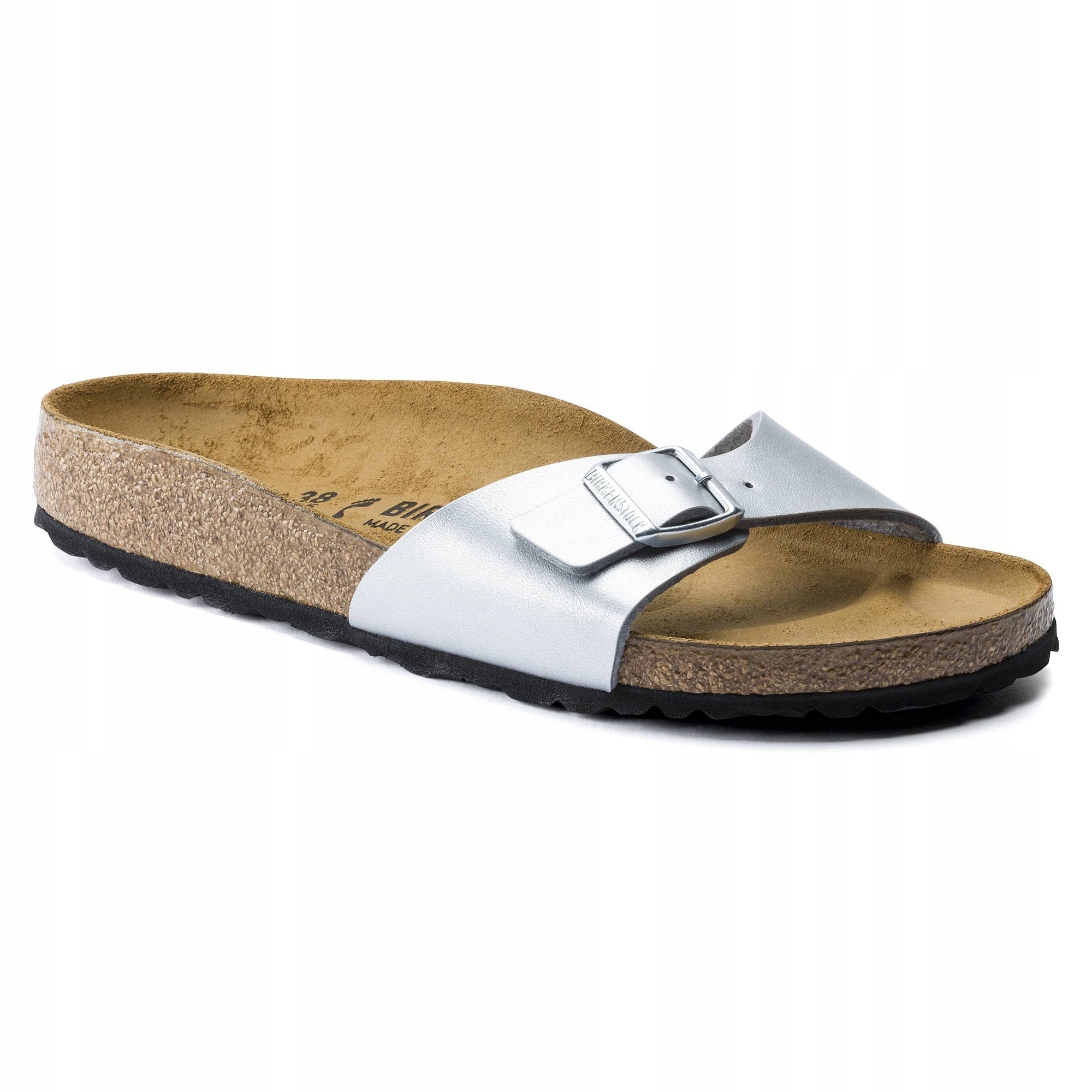 Hausschuhe für Damen Birkenstock Madrid 0040413, grau 