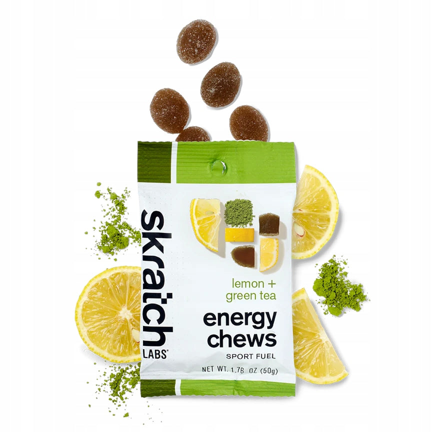 Skratch Labs Lemon Flavoured Gummies with Green Tea Expiration date at least 3 months from the date of purchase