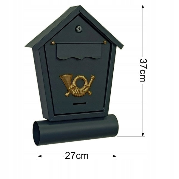 Pašto dėžutė R&D 37,5x27,5x7 cm, pilka