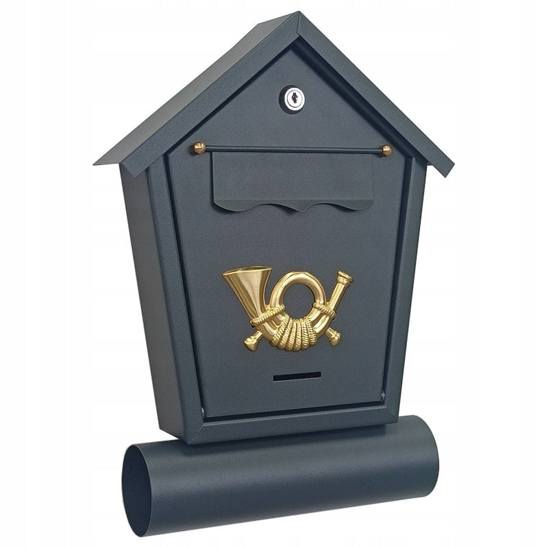 Briefkasten R&amp;D 37,5x27,5x7 cm, grau 