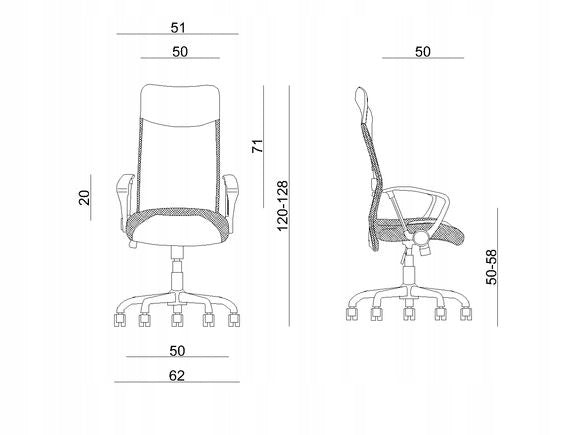 Sleek office chair VIPER BLUE swivel Brand Unique