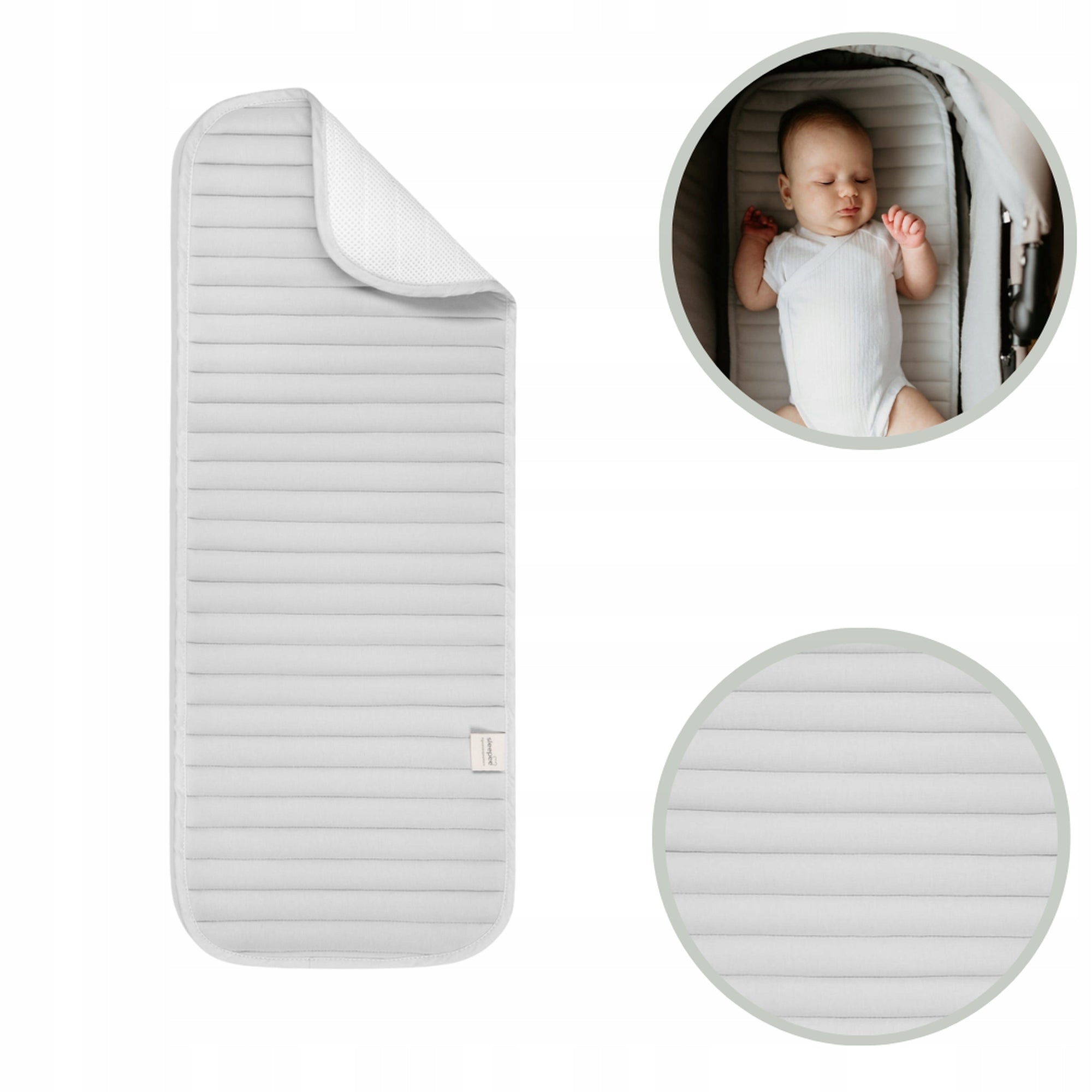 Sleepee Anti-Sweat Insole Breathable For Gondola Stroller Grey