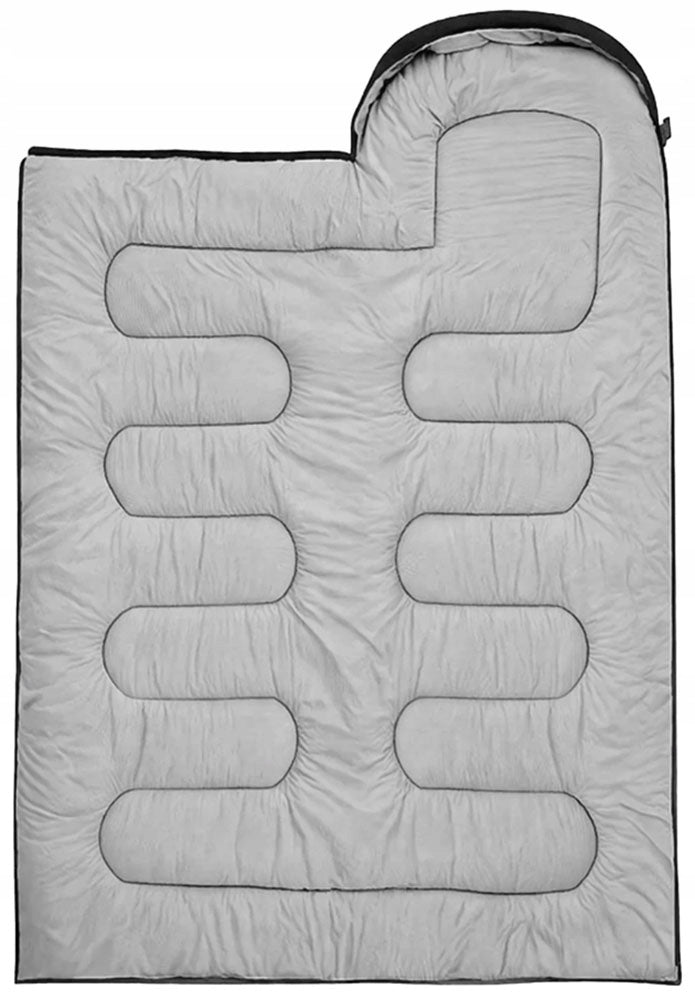 Sleeping Bag Mummy Tourist 2in1 210×70cm Warm Hood Quilt Cover Black Packaging status original