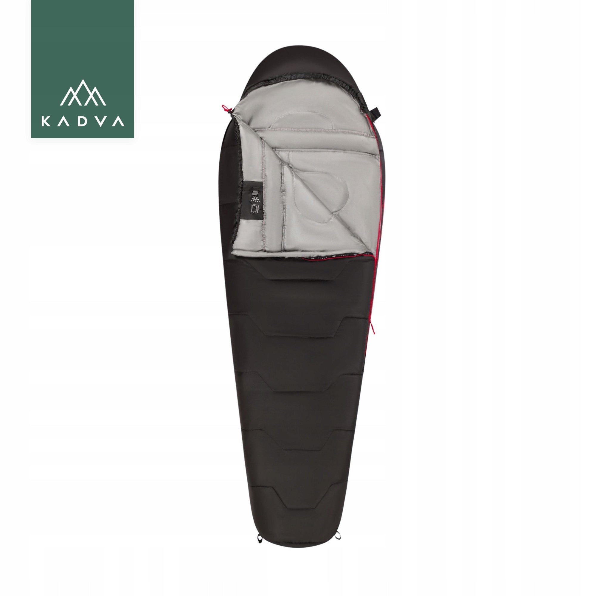 Sleeping bag KADVA Mumio L left black 230x80 light tourist with cover Brand Kadva
