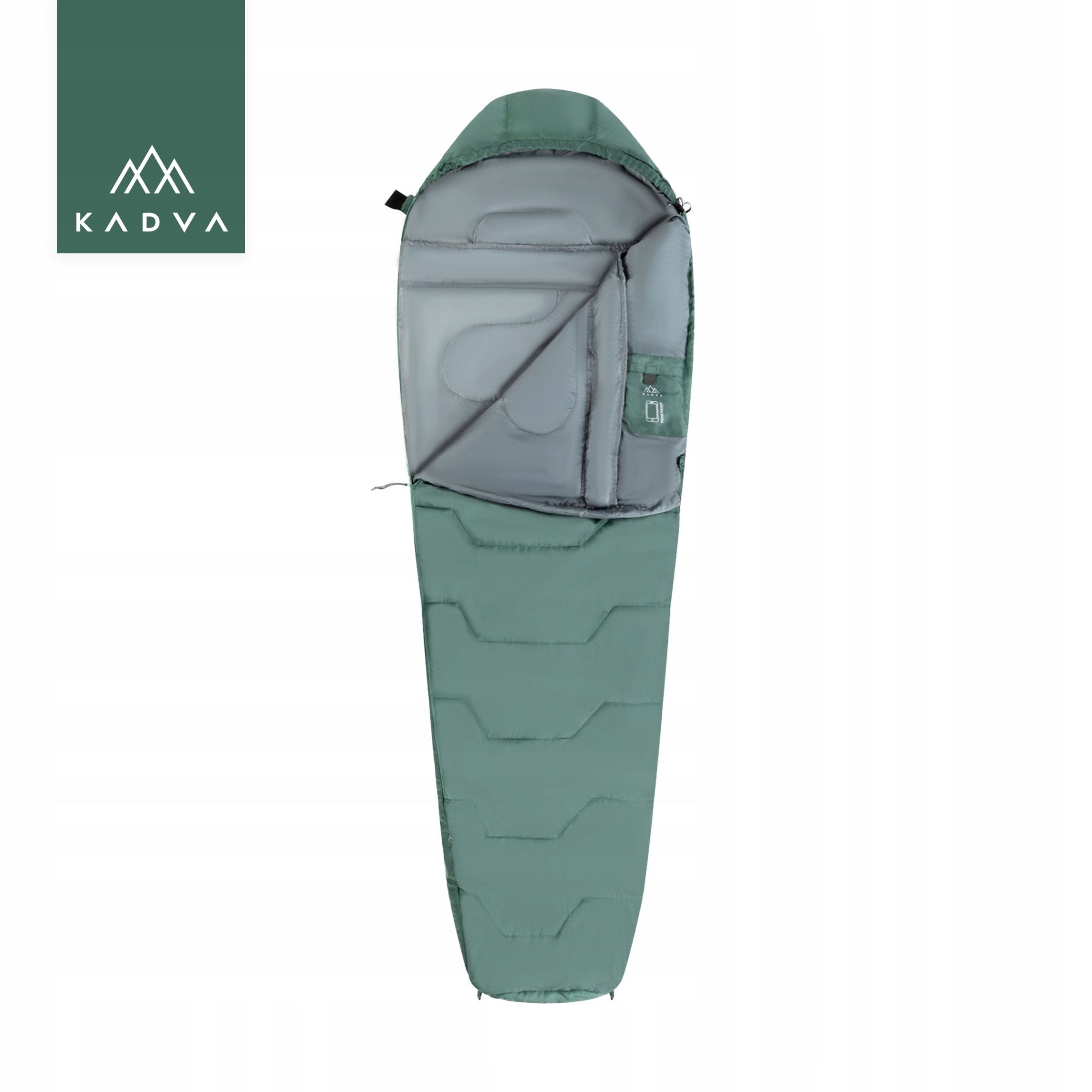 Sleeping bag KADVA Mumio R right green OS 230x80 cm LIGHT HIKING COVER Brand Kadva