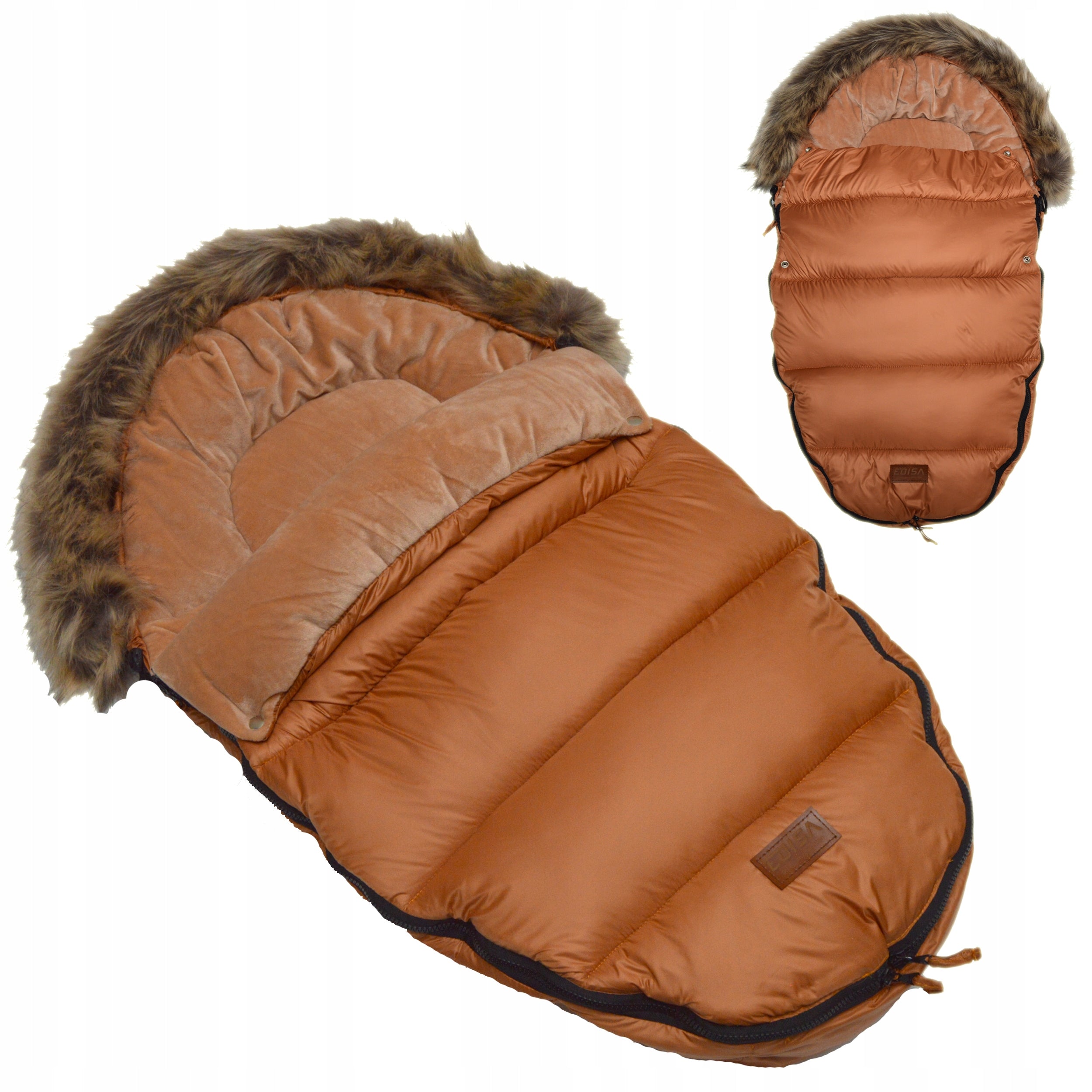 Sleeping bag for stroller gondola sled fur warm plush autumn-winter sleeping bag 95 cm