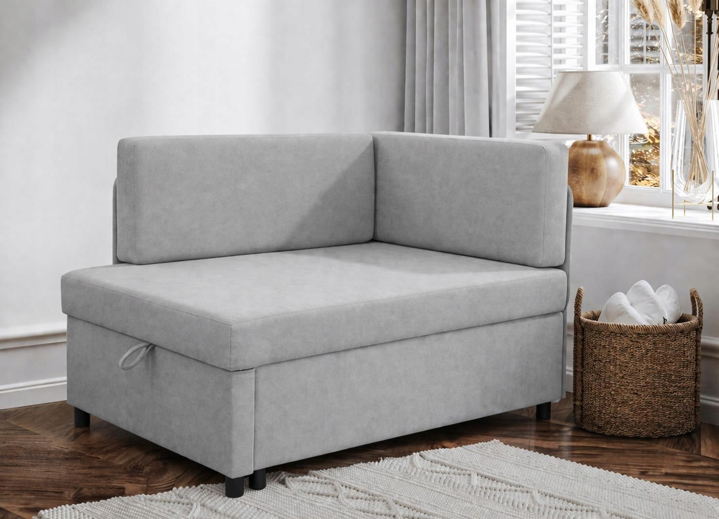 Sleeping chair Viluś 108x81x78 cm with sleeping and storage function grey