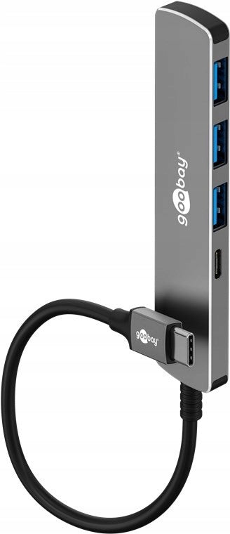 Slim 4-Port USB Hub, USB-C to USB-C/USB-A 5 Gbit/s