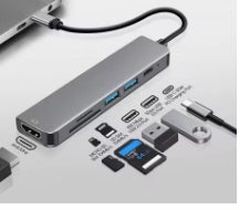 Slim Hub USB-C: 5 Ports, Fast Transfer 5 Gbit/s 6in1 K7069