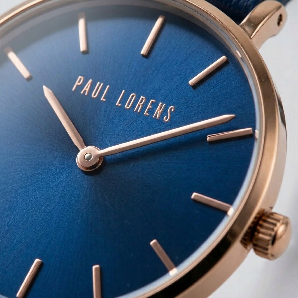Slim and subtle women's watch Paul Lorens SALIVA genuine leather +ENGRAVING Brand Paul Lorens