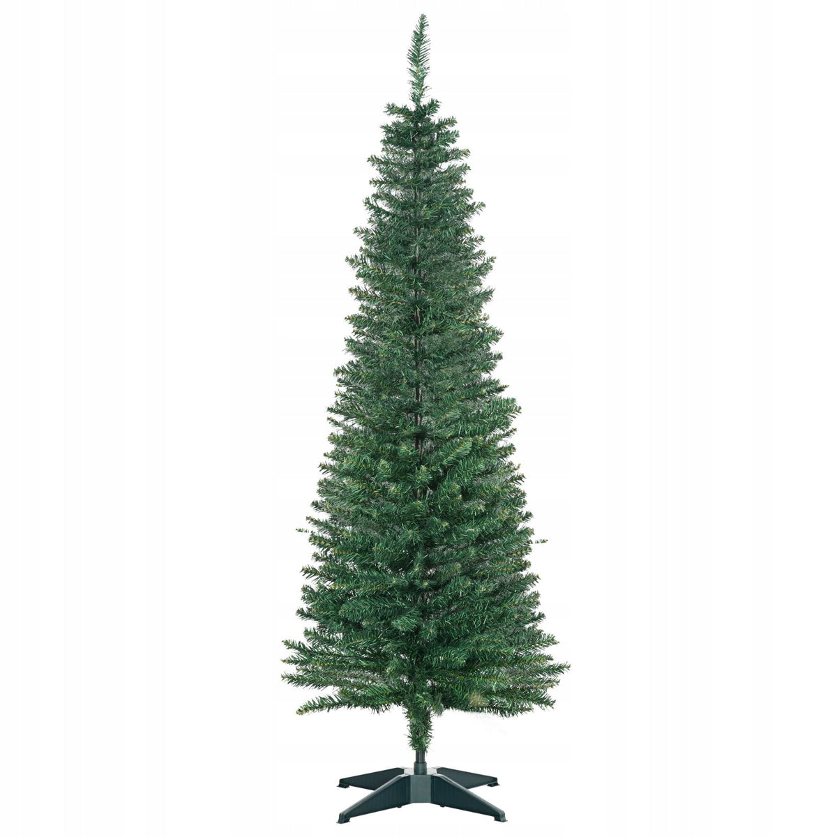 Slim artificial Christmas tree 150cm pencil with solid base
