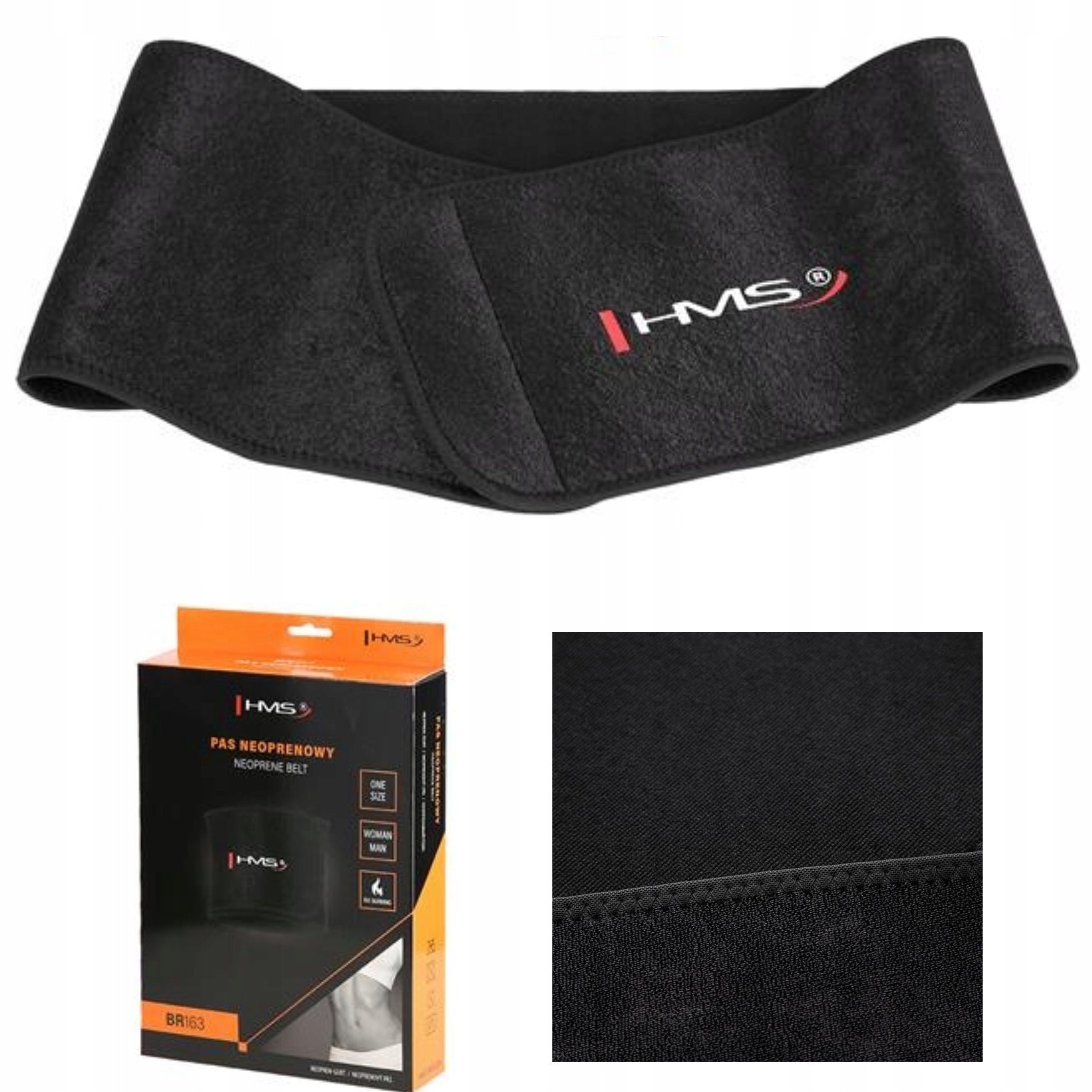 Slimming Training Belt HMS On Abdominal Neoprene Adjustment Black