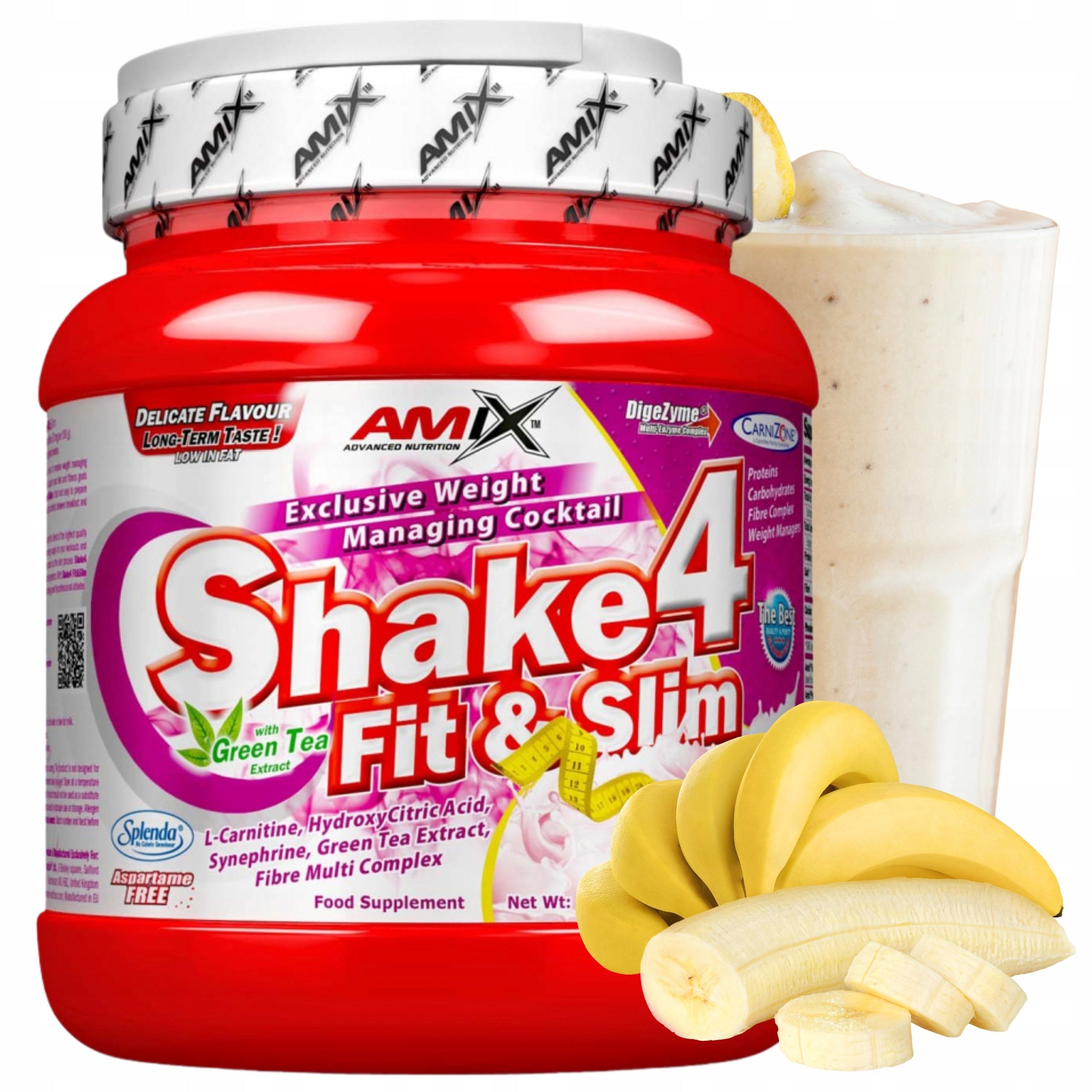 Slimming cocktail Amix Shake 4 Banana 500g Protein for slimming