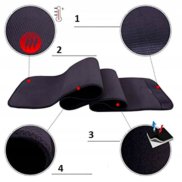 Slimming neoprene belt 27cm/120cm company F4F fitness gym jogging Brand Flex4fit