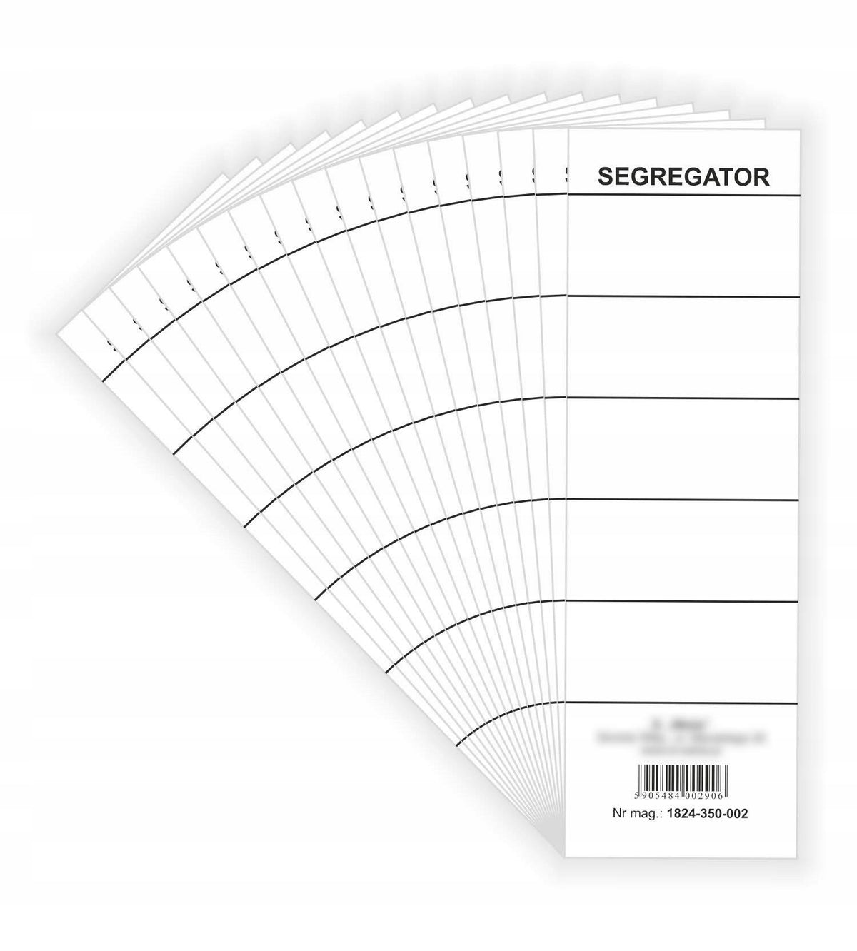 Slip-on label for binder 5 cm - 10 pcs.