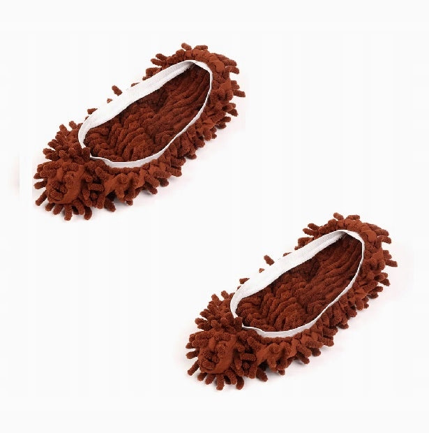 Slippers Mop Brown - Clever Effortless Cleaning (2-Pack)