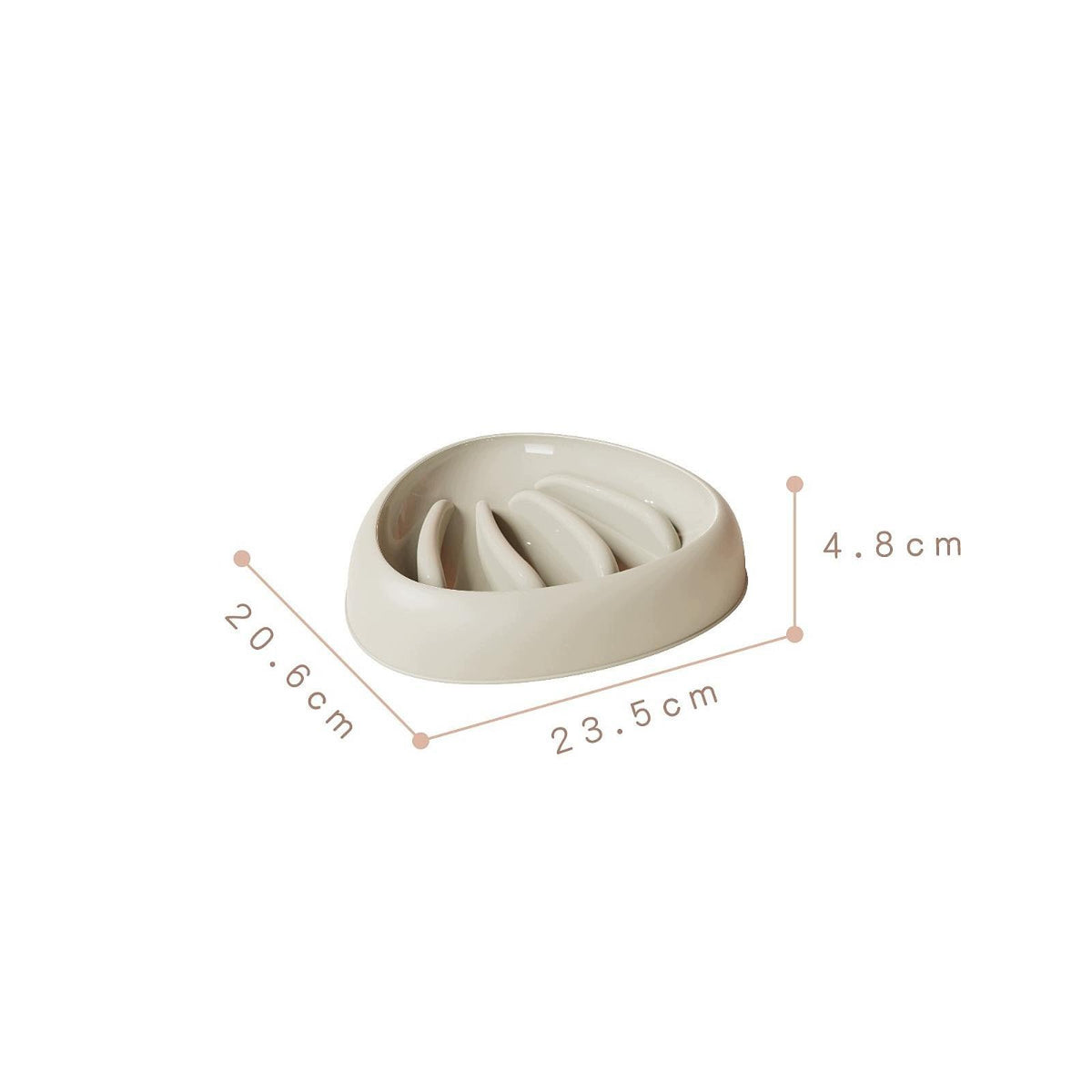 Slow Feeder Anti Choking Slow Down Eating Non Slip Bite Resistant Brown Packaging status original