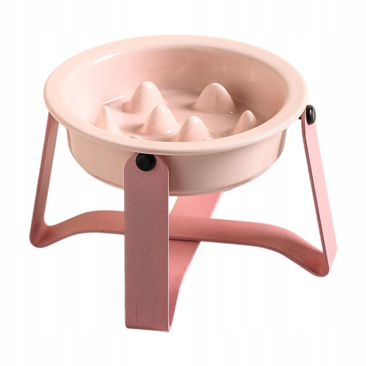 Slow Feeder Cat Bowl Interactive Cat Toy Easy Cleaning Simple Portable pink Packaging status original