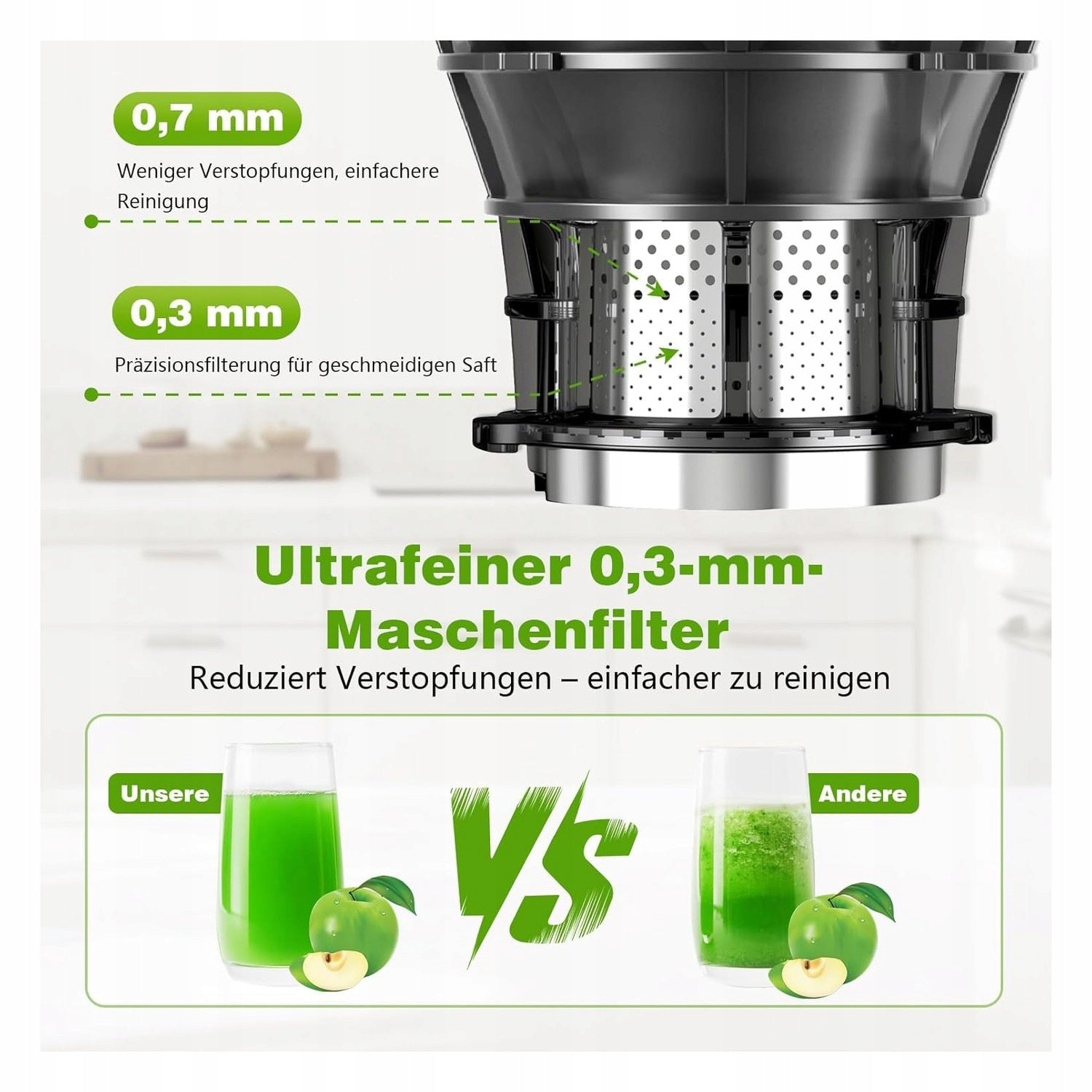 Slow Rotating Juicer 400W XL Hole 147mm For Whole Fruit Brand no brand