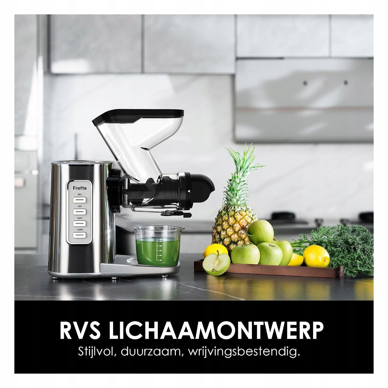 Slow juicer 200 W for fruit and vegetables Dominant color clear