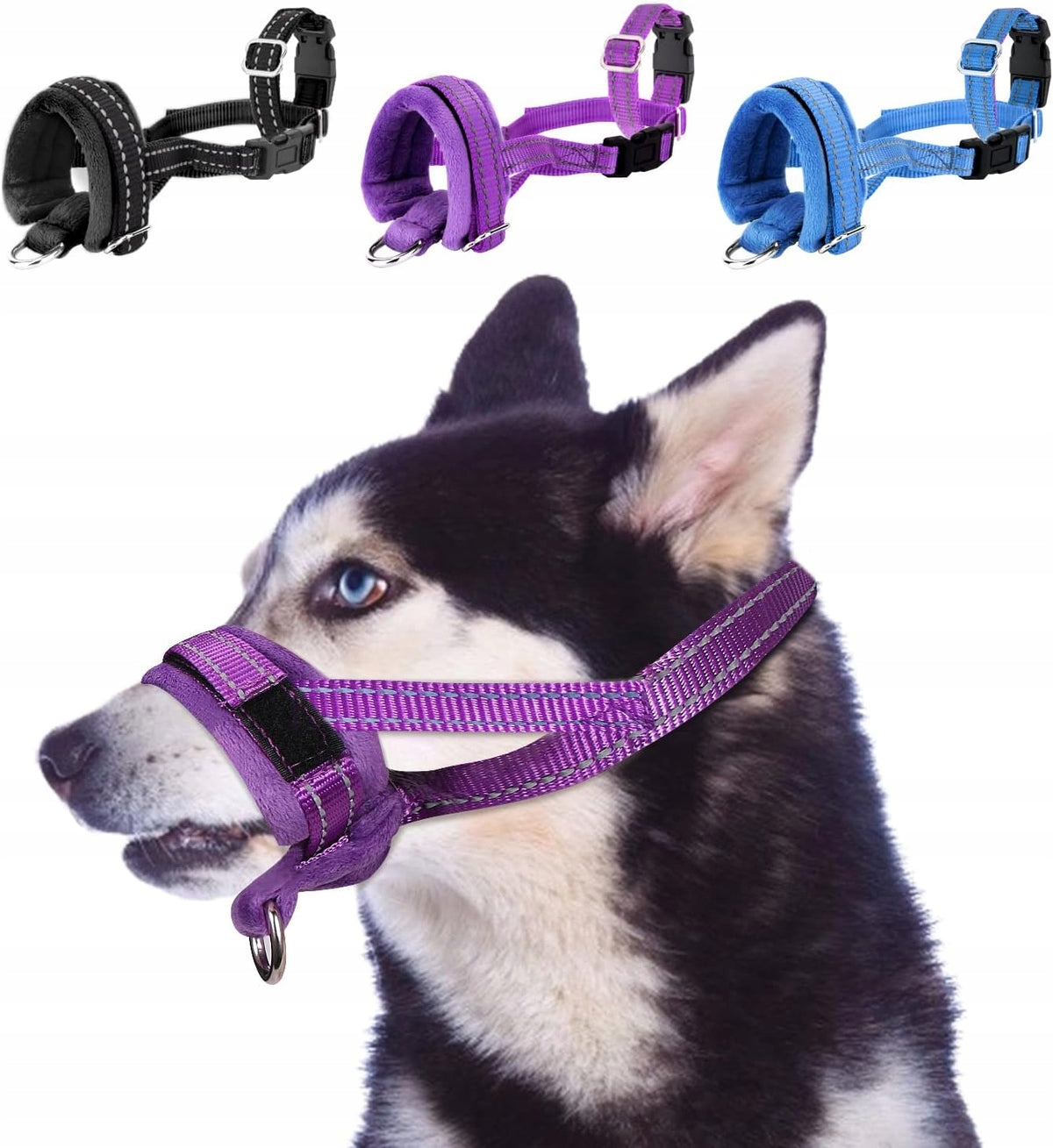 SlowTon Soft muzzle for dog-S-purple