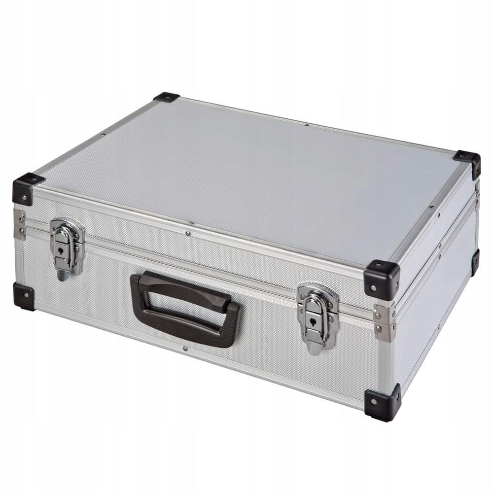 Small ALUMINUM SUITCASE Transport TOOL BOX for EQUIPMENT Cables Number of inside pockets 1