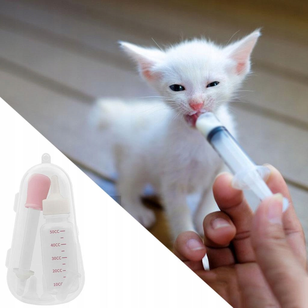 Small Animals Rabbits Cat Mini Nipple Kitten Replacement 50ml Milk pink Packaging status original