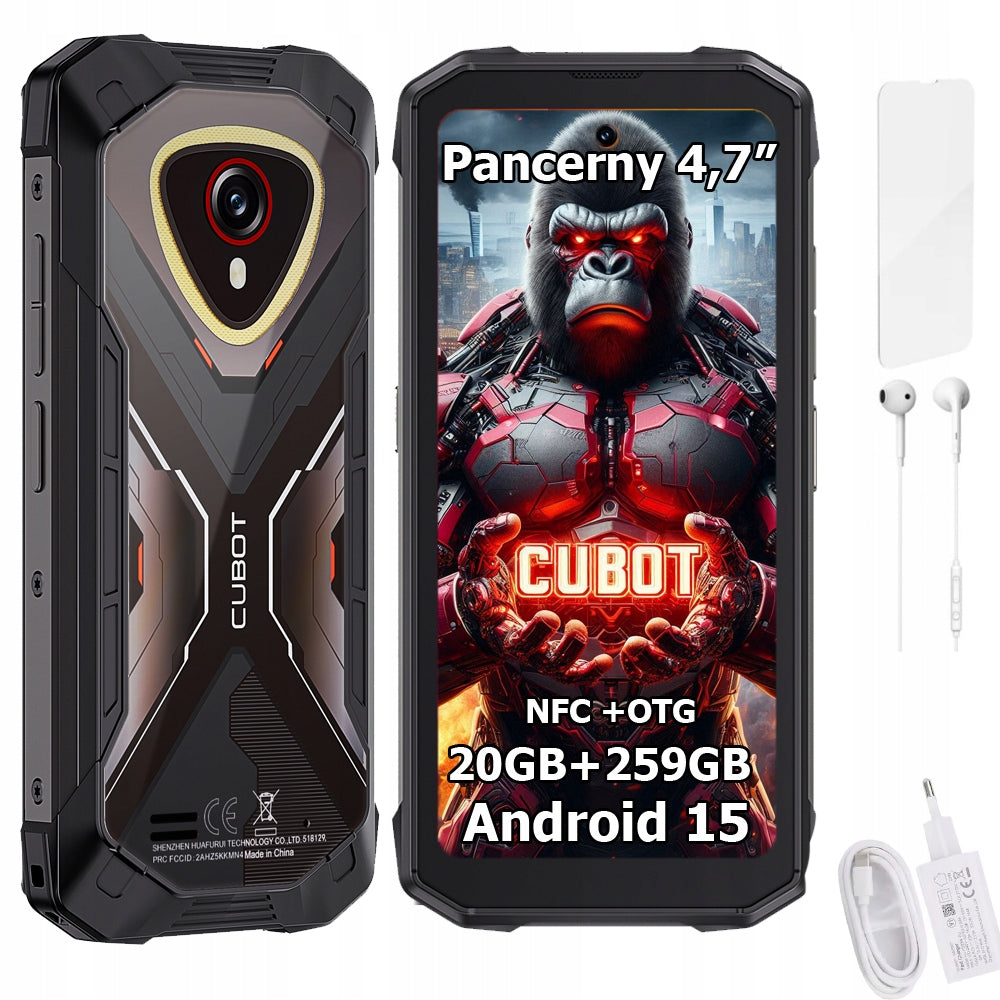 Small Armored Smartphone CUBOT KINGKONG mini 4 20/256GB NFC DUAL SIM IP69K