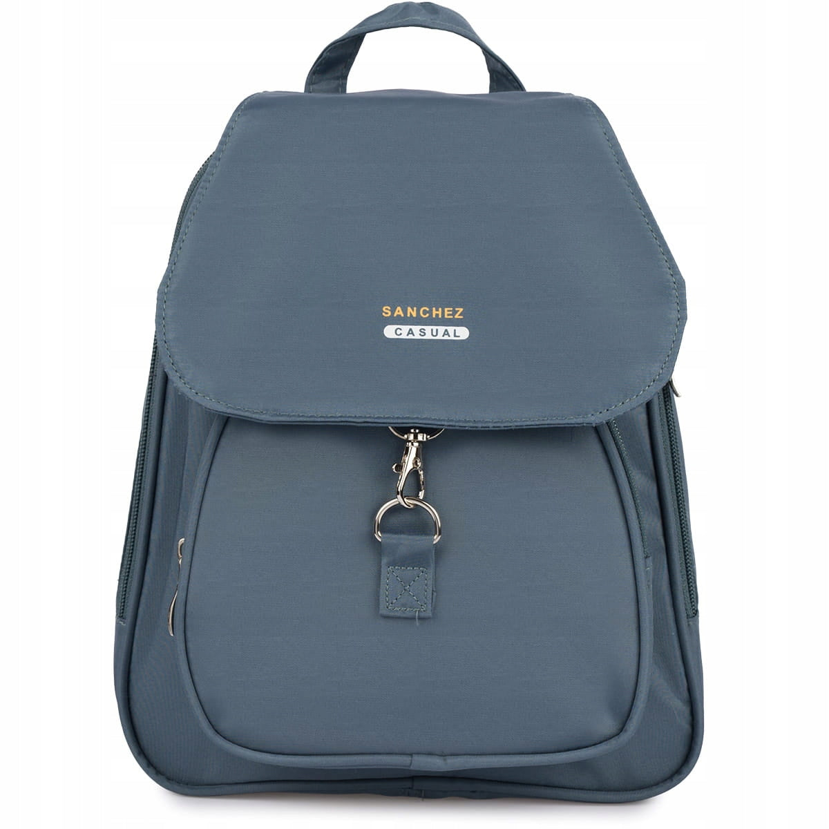 Small Backpack Women's Urban Backpack Lightweight Elegant Grey Microfiber