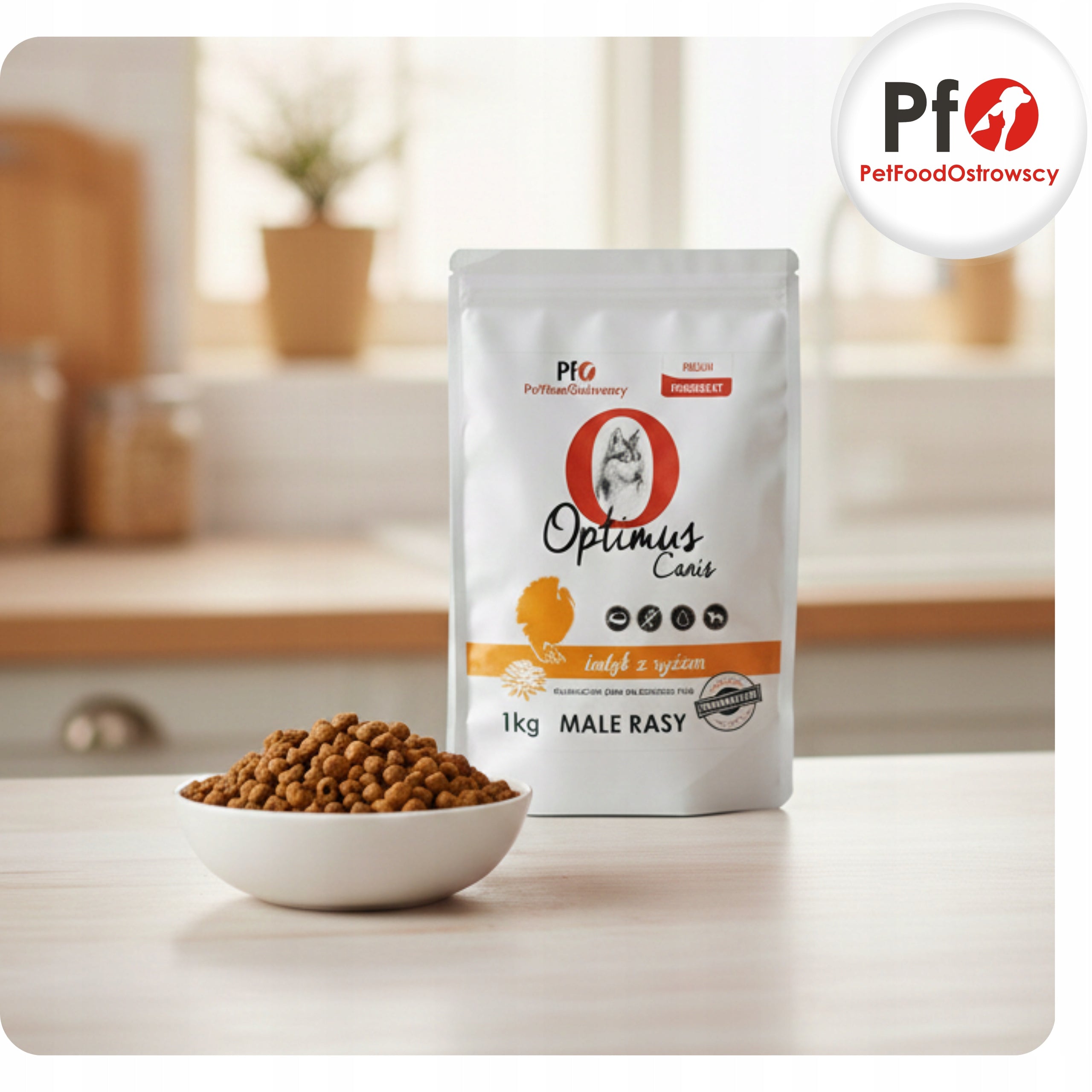 Small Breed Dog Food Optimus Canis Premium Turkey with Rice 1 kg Packaging status original