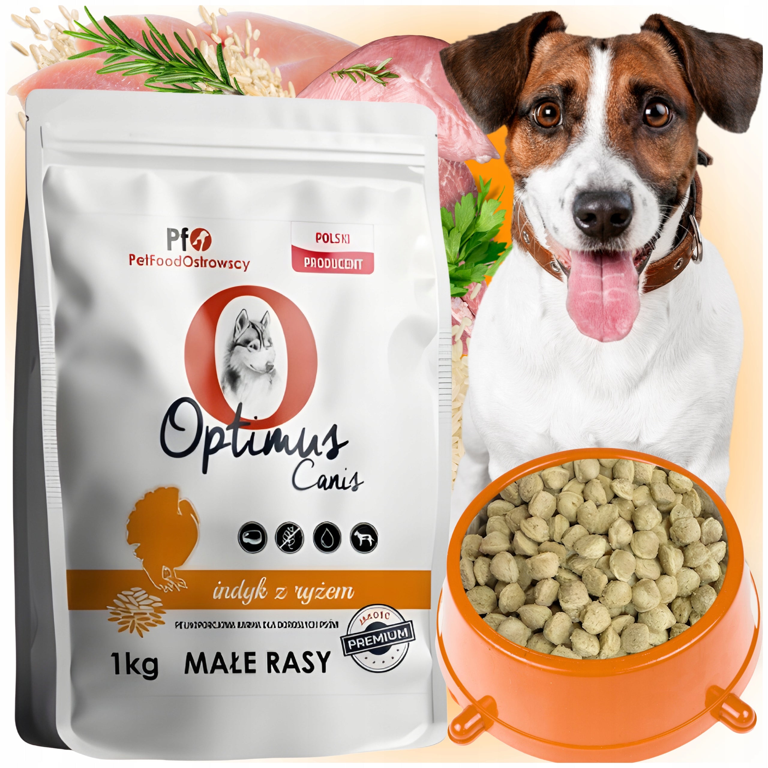 Small Breed Dog Food Optimus Canis Premium Turkey with Rice 1 kg